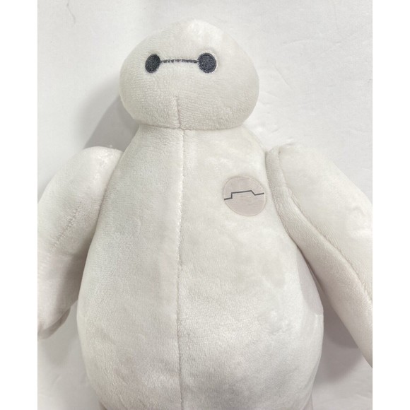 Disney Baymax 12" Big Hero 6 White Plush Toy Robot Jointed Shoulder Movable Arms - Picture 12 of 12